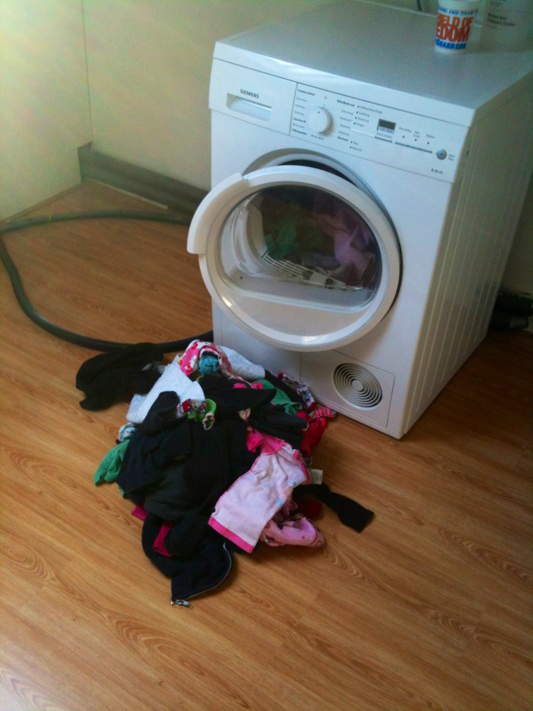 This is how my husband does the laundry.