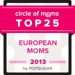Circle of Moms Top 25 European Mom bloggers award